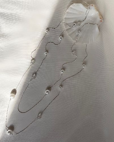 گردنبند رولباسی بلند مرواریدی زنانه Accessories