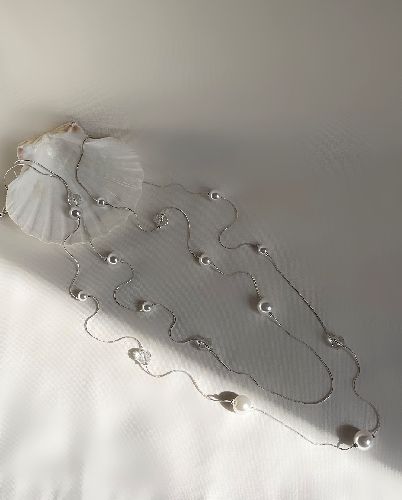 گردنبند رولباسی بلند مرواریدی زنانه Accessories