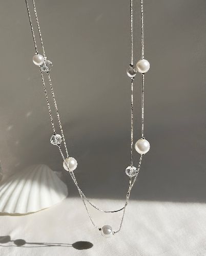 گردنبند رولباسی بلند مرواریدی زنانه Accessories