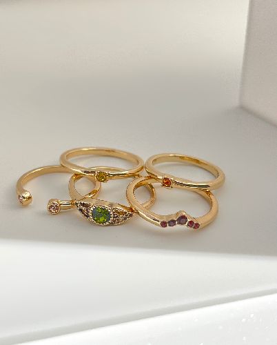 انگشتر پک مولتی کالر زنانه Six