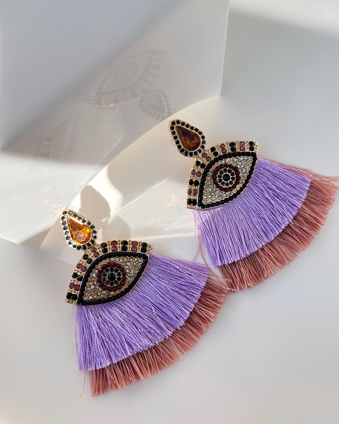 گوشواره چشم نظر ابریشمی زنانه I AM