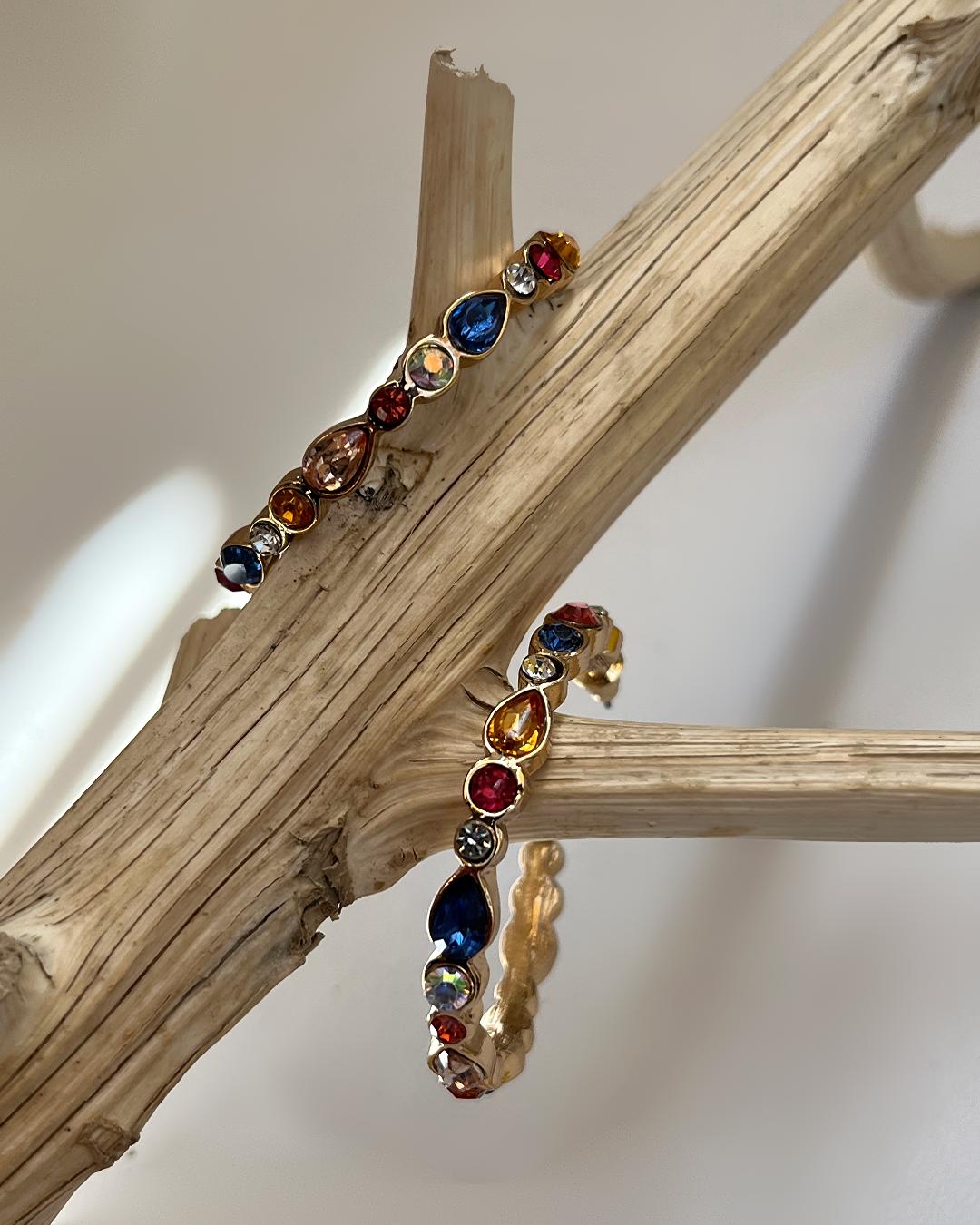 گوشواره مولتی کالر زنانه I AM