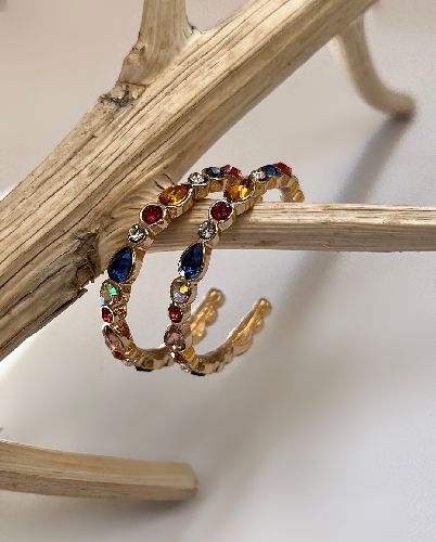 گوشواره مولتی کالر زنانه I AM