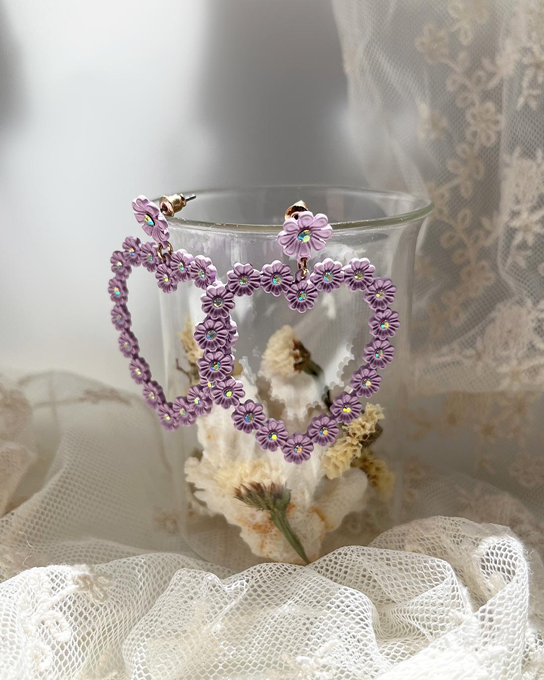 گوشواره بابونه قلبی زنانه I AM