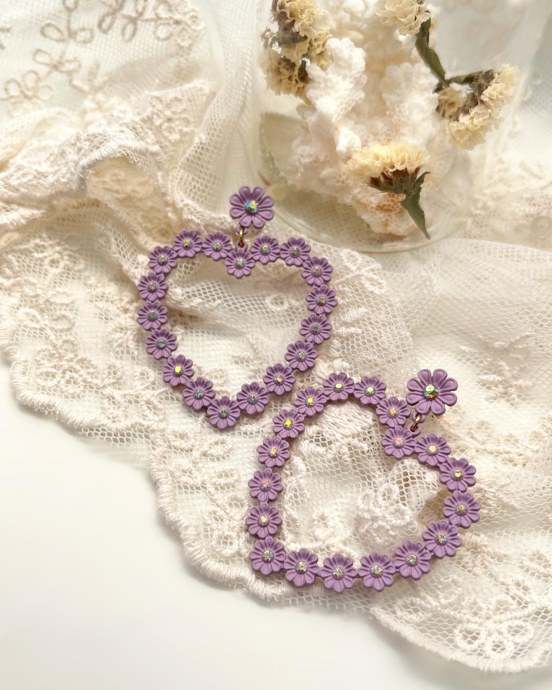 گوشواره بابونه قلبی زنانه I AM