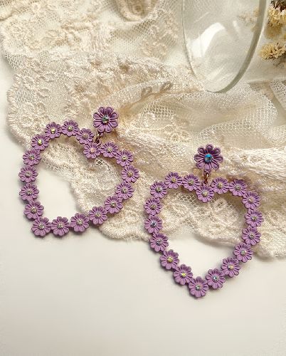 گوشواره بابونه قلبی زنانه I AM