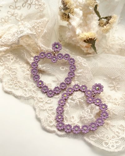 گوشواره بابونه قلبی زنانه I AM