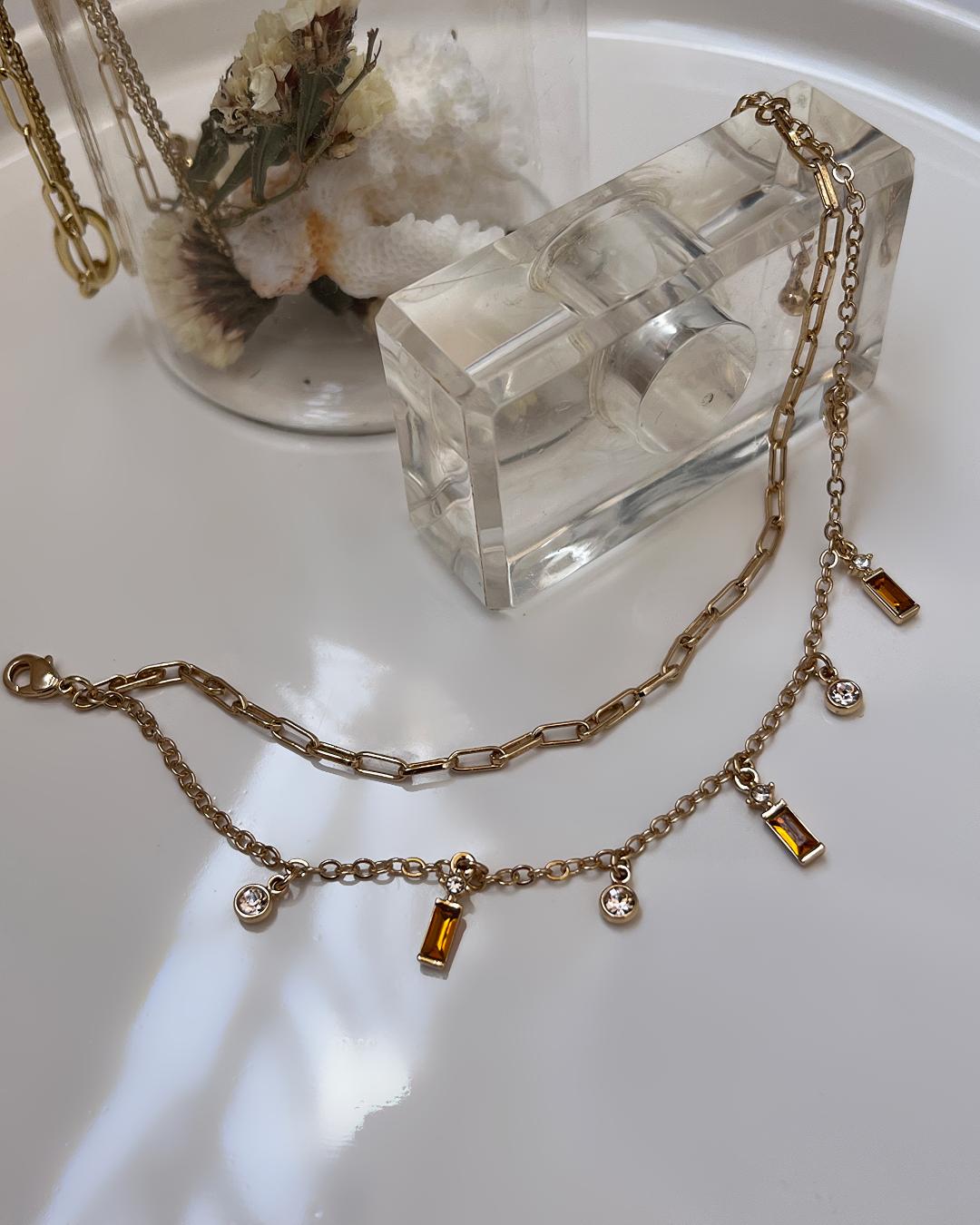 دست بند دو‌لاین آویز دار زنانه Six