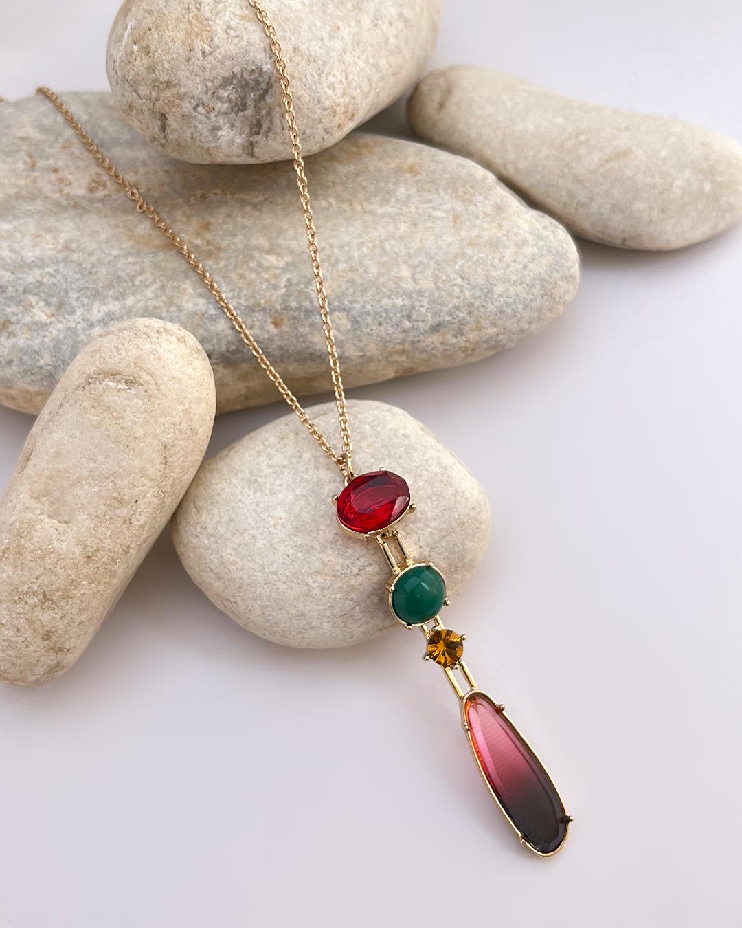 گردنبند رو لباسی مولتی کالر زنانه I AM