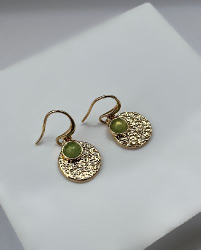 گوشواره چکشی نگین سبز زنانه Tosh