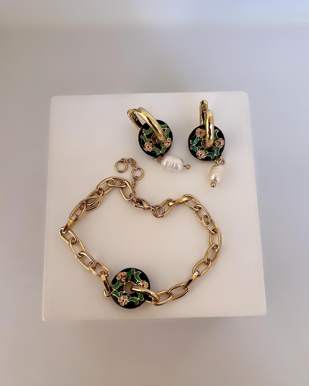 ست بدلیجات دستبند و گوشواره زنانه Tosh