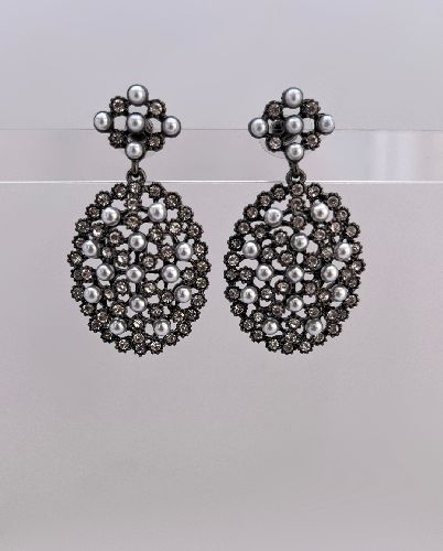 گوشواره مجلسی نگین و مروارید زنانه Tosh