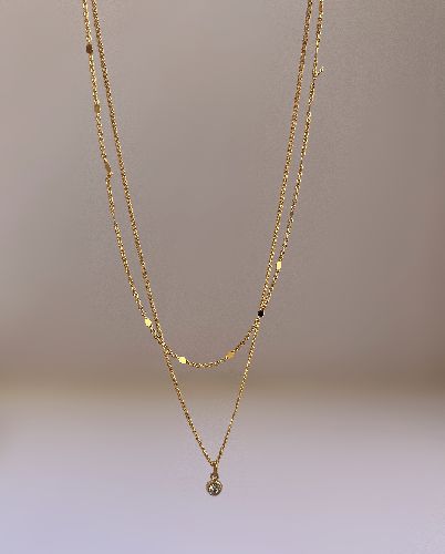 گردنبند دو لاین ریز زنانه Six