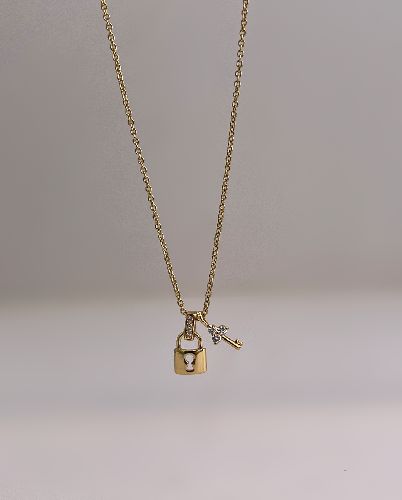 گردنبند کلید و قفل زنانه Six