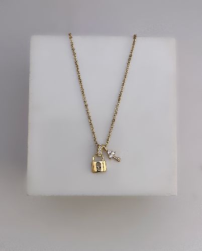 گردنبند کلید و قفل زنانه Six